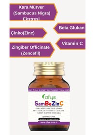 Resim Afye Sambezinc Karamürver-Çinko-Beta Glukan 30 Bitkisel Kapsül 