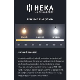 Resim Heka Rustik LED Ampul E27 G95 8W 2500K Gün Işığı Enerji Verimli Aydınlatma 