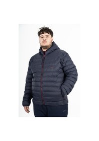 Resim Maraton Sportswear Büyük Beden Erkek Kapşonlu Uzun Kol Basic Darkblue Mont 21874-darkblue Koyu Mavi 