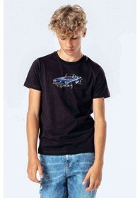 Resim Tshirthane Free Old Car Baskılı Unisex Çocuk Siyah T-Shirt 