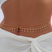 Resim Şık ve Çok Yönlü Bir Tassel Rhinestone Bel Zinciri Kadınlar İçin, Seksi Görünüm, Tatil Vibe'leri, Partiler ve Gündelik Giyim İçin Mükemmel; Harika Bir Tatil Hediyesi (El yapımı zincir, ayarlanabilir sayıda boncuk ile uzunluğuna kesilir). 