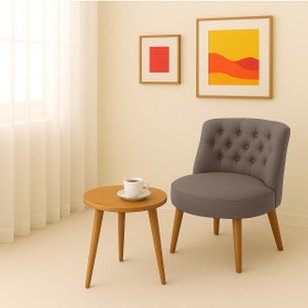 Resim Kahraman Mobilya Aksesuarları Tekli Berjer Koltuk Vizon - Çay Seti Koltuk Takımı 