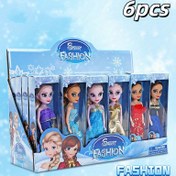 Resim 6 adet Disney Frozen Elsa Prenses Bebekleri Seti, Frozen Oyuncakları, Elsa Moda Bebek & Aksesuar, Parti Moda Bebekleri Elbise Paketi, Öğrenci Ödülleri, Noel ve Yeni Yıl Tatili Doğum Günü Hediyesi 