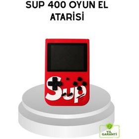 Resim Sup Retro El Konsolu - 500 Oyun, Tv Bağlantılı, 3 İnç Ekranlı Şarjlı Mini Atari 