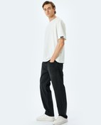 Resim Vintage Straight Fit Jean Pantolon 