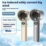 Resim Taşınabilir Yüksek Güçlü 120 Hızlı Mini El Tipi Fan - USB Şarj Edilebilir LED Ekran, Kamp, Seyahat ve Masaüstü Kullanımı İçin İdeal, 2 Renk Seçeneği 