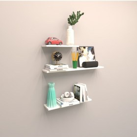 Resim Rafkestir 3 Lü Raf Set ( 60 - 50 - 40 ) Beyaz ( Mat ) 