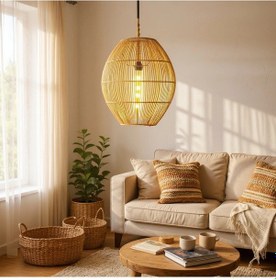 Resim Damla Düz Rattan Saman Sarısı 