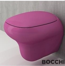 Resim Bocchi Fenice Asma Klozet Kapağı Menekşe Moru A0327-023 Beyaz 