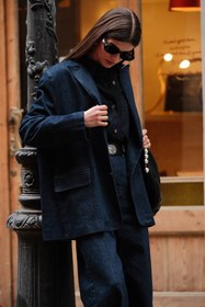 Resim Classic Denim Blazer Dark Blue - DARK BLUE / S 