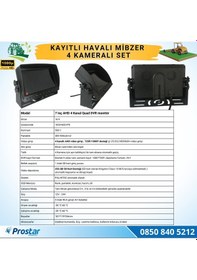 Resim Kayıtlı Ahd Mibzer Havalı Tohum Makinesi 4 Kameralı 7 İnç Monitö 