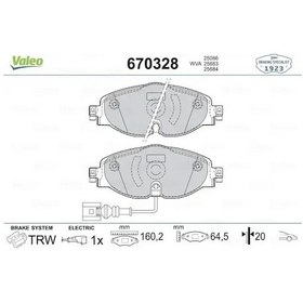 Resim Vw Golf 8 On Fren Balatasi 1.5 Etsi 2021-2024 Valeo 670328 