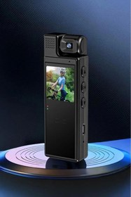 Resim Vothoon 4k 180 Derece Vücut Kamerası Wifi Gece Görüşlü Aksiyon Kamerası 