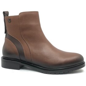 Resim Venüs Mamo Hakiki Deri Düz Kaymaz Taban Ortopedik Kadın Bot Taba 