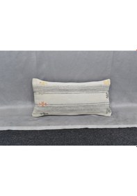 Resim Zehra Abla Halı Yeni El Dokuma Dekoratif Lumbar Kilim Kırlent Yastık Kılıfı 6625 Çok Renkli 