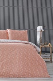 Resim Glimmer Easy Cotton Çift King Size Nevresim Takımı - Somon 