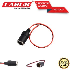 Resim carub araç çakmaklık uzatıcı 9-30v dişi soket 