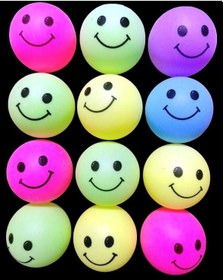 Resim 12 Adet Vıp Kalite Masa Tenisi Topu Renkli Pinpon Topu Gülen Surat Pinpon Topu Vıp Table Tennıs Ball 