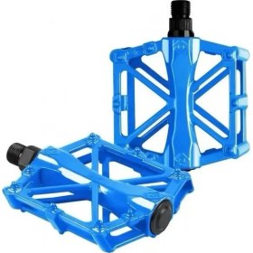 Resim Tex Xbyc 1815 Bilyalı Bisiklet Platform Pedal Geniş Yapılı Bilyalı Alüminyum Pedal Mavi 