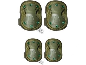 Resim Kordak Siyah Koruyucu Dizlik ve Dirseklik Takımı - Askeri Airsoft Motosiklet Bisiklet 