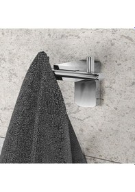 Resim Ahlez Premium Ikili Bornoz Askılık Krom 