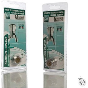 Resim Universal Çeşme Tip Tasarruflu Uzatma - Lavabo Musluk - 2 Litre/Dakika Akışlı (Tekli Kısa Musluklarda) 