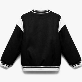 Resim Koton Uzun Kollu Aplike Detaylı Oversize Bomber Okul Ceketi Siyah 6wkg20002ak Siyah 