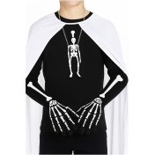 Resim Halloween Cadılar Bayramı İskelet Dekorlu Eldiven Pari Korku Kostümü Diğer 