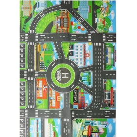 Resim Çocuk Oyun Matı (Mutlu Şehir Hayatı) 