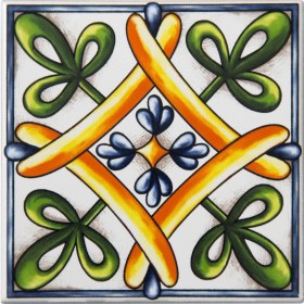 Resim Can Seramik 10*10 cm Cç-57 Kütahya Çini Karo ( 5'li 1 Paket ) 