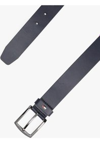 Resim Tommy Hilfiger Erkek Lacivert Deri Kemer-6077 Lacivert 
