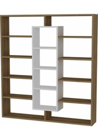 Resim Dekorister Ample Kitaplık Ceviz-Beyaz 