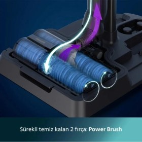 Resim Philips Aqua Trio Yeni 3'ü 1 Arada (Islak, Kuru ve Moplu) Power Cyclone 12 Premium Dijital Akıllı Ekran, Hibrit Güç Motoru Yüksek Performanslı Kablosuz Dikey Süpürge 