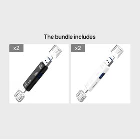 Resim DANİSKA 5'i 1 arada USB Tip C / USB / Mikro USB / TF / SD Hafıza Kartı Okuyucu OTG Adaptörü 