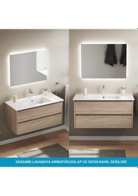Resim Isvea Sistema T-flat Slim İnce Formlu Lavabo 101 X 46,5 Cm Beyaz Beyaz 