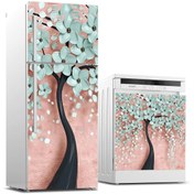 Resim Jasmin2020 Dökülen Çiçekler Buzdolabı Ve Bulaşık Makinası Sticker Kaplama Etiketi 