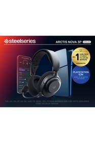 Resim SteelSeries Arctis Nova 3P Wireless Gaming Kulaklık 