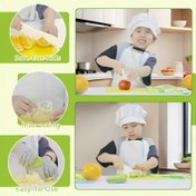 Resim 3/4/5/6 adet Mutfak Seti, Gerçek Mutfak Deneyimi, Güvenlik Bıçağı, Katlanabilir Kesme Makinesi ve Kesme Tahtası ile, Mavi/Sarı/Yeşil/Beyaz, Diğer Plastik Malzeme ile Yapılmıştır. 