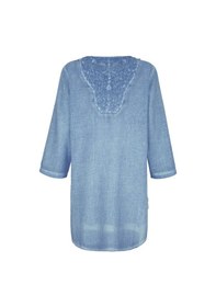 Resim Bulalgiy Kadın Mavi Dantelli Tunik - Bga233591-mavi 