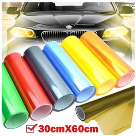 Resim Mavi-30 Cm X 60 Cm Oto Araba Işık Far Arka Lambası Tonu Şekillendirici Su Geçirmez Koruyucu Vinil Film Renklendirme Ara 
