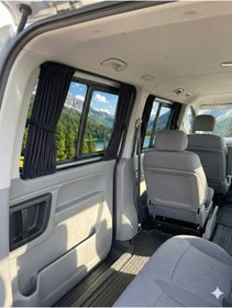 Resim MOPS Hyundai Starex Uzun Şasi 1997-2007 Uyumlu Siyah Raylı Oto Perde Takımı 