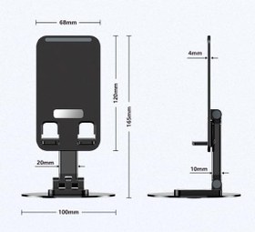 Resim MC-460 Katlanabilir Telefon Tutucu Stand Yuvarlak Tabanlı 