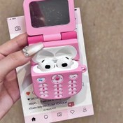 Resim Sanrio Hello Kitty ayna ve charm ile for AirPods koruyucu kılıf - flip telefon, sevimli taşınabilir çok fonksiyonlu tasarım for AirPods 1/2/3/4 ve Pro/Pro2 için uygun (taşınabilir hediye) 