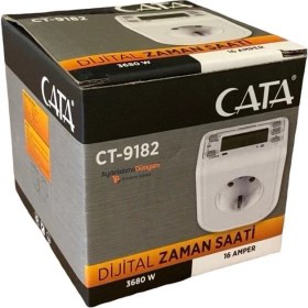 Resim Cata Zaman Ayarlı Dijital Saatli Priz 3680 W 16 Amper İç Mekan Kullanımı için Beyaz 