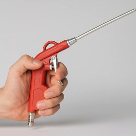 Resim Uzun Ağızlı Uçlu 1/4" Kompresör Uyumlu Hava Üfleme Tabancası Temizlik Toz Giderme Tabancası Ucu 