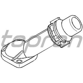 Resim TOPRAN 109348001 Su Flanşı (VW Passat 97-05 Audi A4 99-08 A6 98-05 Skoda Superb 02-08) 