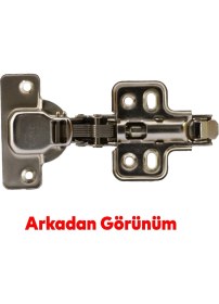 Resim Nzb Mobilya Kapak Kapağı Mutfak Vestiyer Kiler Dolabı Metal Düz Krom Pistonlu Tas Menteşe 