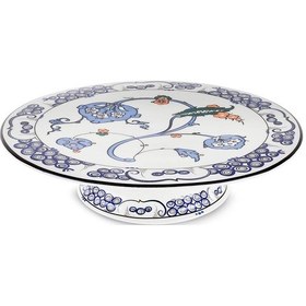 Resim Karaca x Ömür Akkor İznik Hatai Ayaklı Kek Standı 32 cm 