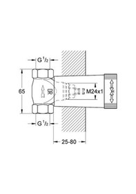 Resim Grohe Gizli Taharet Ankastre Stop Valf İç Gövde 1/2" - 29811000 