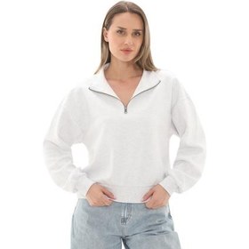 Resim Vans Elevated Double Knıt Mock Neck Kadın Sweatshirt Beyaz 